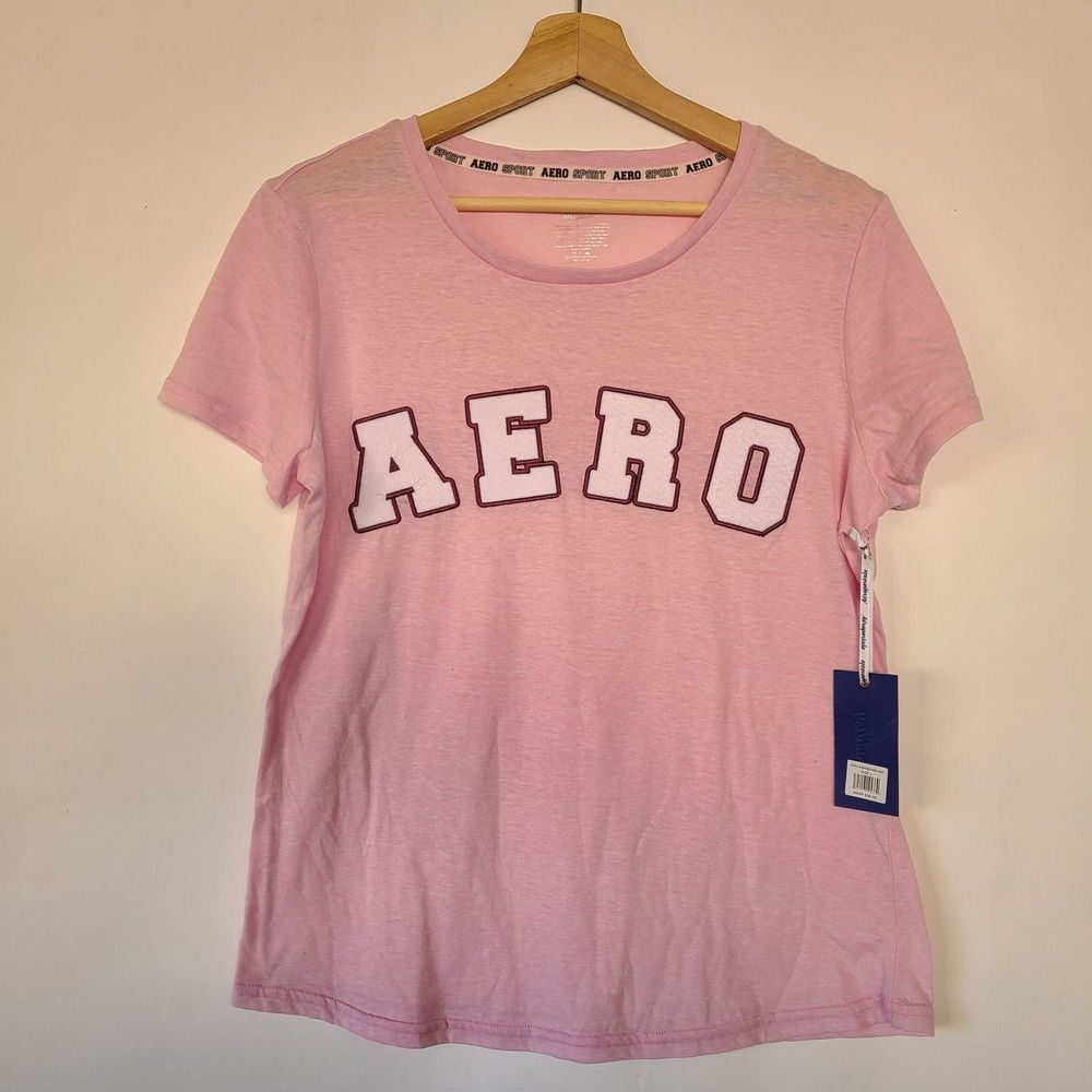 Aeropostale Women's Pink Short Sleeve T-Shirt Size L